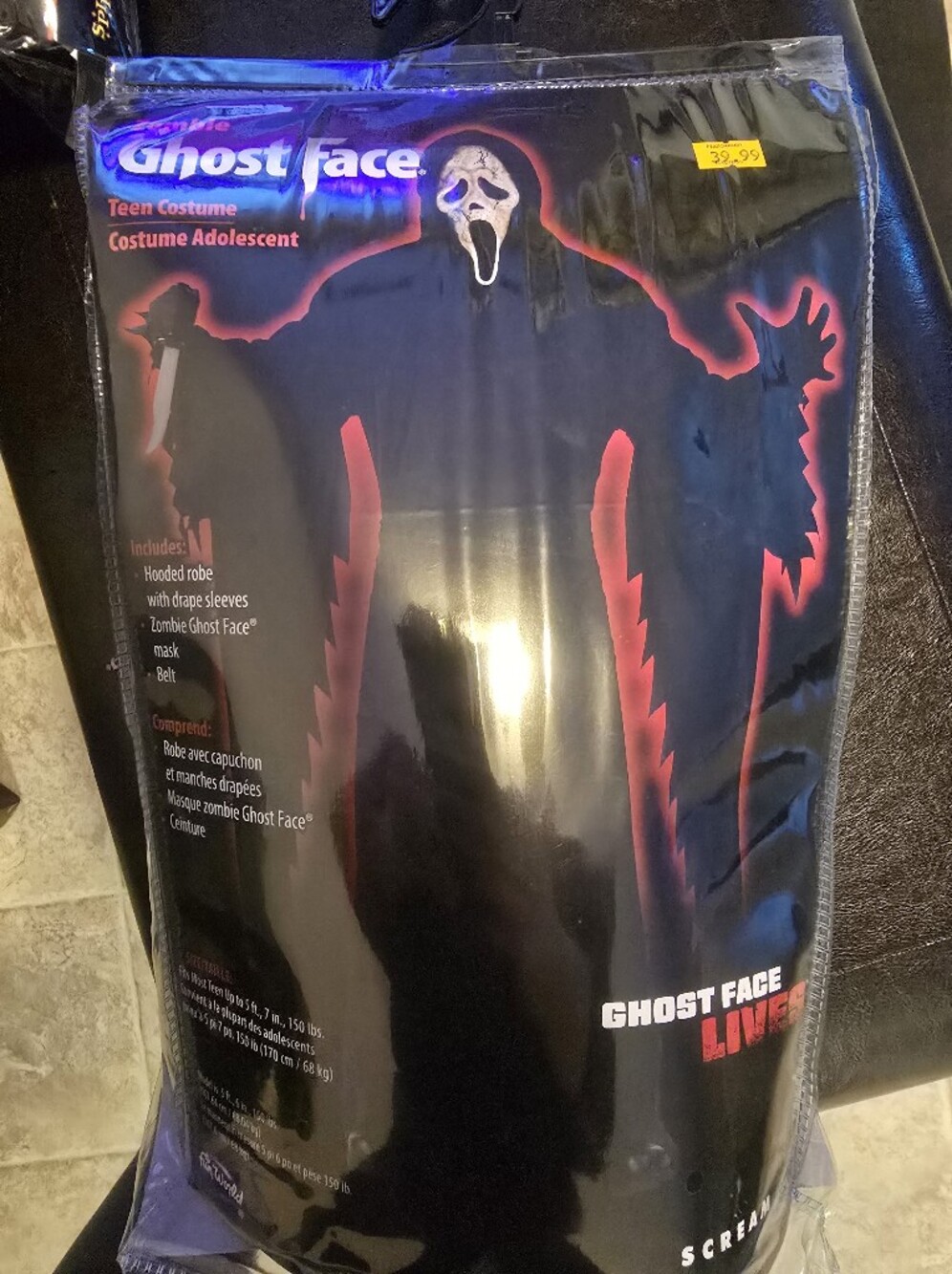 Ghost Face Black Hooded Robe Costume - Men Jackets & Coats